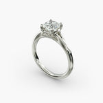 Load image into Gallery viewer, Cushion Lab-Grown Diamond Four-Prong V-Shape Engagement Ring | Elegant Solitaire | IGI Certified | 10K/14K/18K Gold
