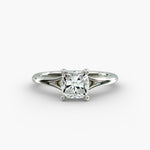 Load image into Gallery viewer, Cushion Lab-Grown Diamond Four-Prong V-Shape Engagement Ring | Elegant Solitaire | IGI Certified | 10K/14K/18K Gold
