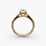 Load image into Gallery viewer, Cushion Lab-Grown Diamond Four-Prong V-Shape Engagement Ring | Elegant Solitaire | IGI Certified | 10K/14K/18K Gold
