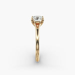 Load image into Gallery viewer, Cushion Lab-Grown Diamond Four-Prong V-Shape Engagement Ring | Elegant Solitaire | IGI Certified | 10K/14K/18K Gold
