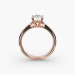 Load image into Gallery viewer, Round Lab-Grown Diamond V-Shape Four-Prong Engagement Ring | Modern Solitaire | IGI Certified | 10K/14K/18K Gold
