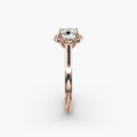 Load image into Gallery viewer, Lab Grown Cushion Cut Diamond Halo Ring – 1 to 5 Carat Center | Sustainable Luxury USA

