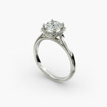 Load image into Gallery viewer, Lab Grown Cushion Cut Diamond Halo Ring – 1 to 5 Carat Center | Sustainable Luxury USA

