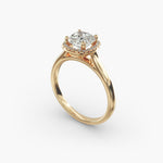Load image into Gallery viewer, Lab Grown Cushion Cut Diamond Halo Ring – 1 to 5 Carat Center | Sustainable Luxury USA
