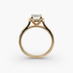 Load image into Gallery viewer, Lab Grown Cushion Cut Diamond Halo Ring – 1 to 5 Carat Center | Sustainable Luxury USA
