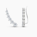 Load image into Gallery viewer, Round Lab-Grown Diamond Ascend Ear Climbers 3.00 CTW – 12 Stones | 10K, 14K, 18K White, Yellow &amp; Rose Gold | IGI Certified
