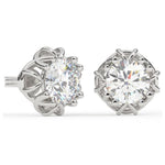 Load image into Gallery viewer, X-Style Round Lab Grown Diamond Earrings 1.61 CTW in 10K 14K 18K White Yellow Rose Gold
