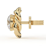 Load image into Gallery viewer, Rose-Style Round Lab Grown Diamond Earrings 0.93 CTW in 10K 14K 18K White Yellow Rose Gold
