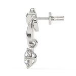 Load image into Gallery viewer, Round Lab Grown Diamond Drop Earrings 0.50 CTW in 10K 14K 18K White Yellow Rose Gold
