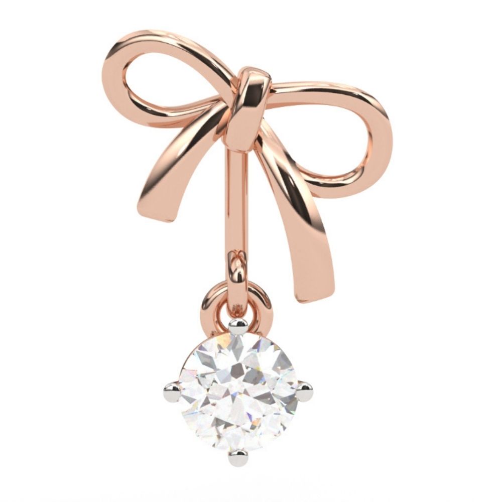 Round Lab Grown Diamond Drop Earrings 0.50 CTW in 10K 14K 18K White Yellow Rose Gold