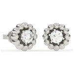 Load image into Gallery viewer, Flower Lab Grown Diamond Earrings 0.93 CTW in 10K 14K 18K White Yellow Rose Gold
