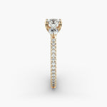 Load image into Gallery viewer, 14K Gold Round Brilliant Cut Three Stone Engagement Ring
