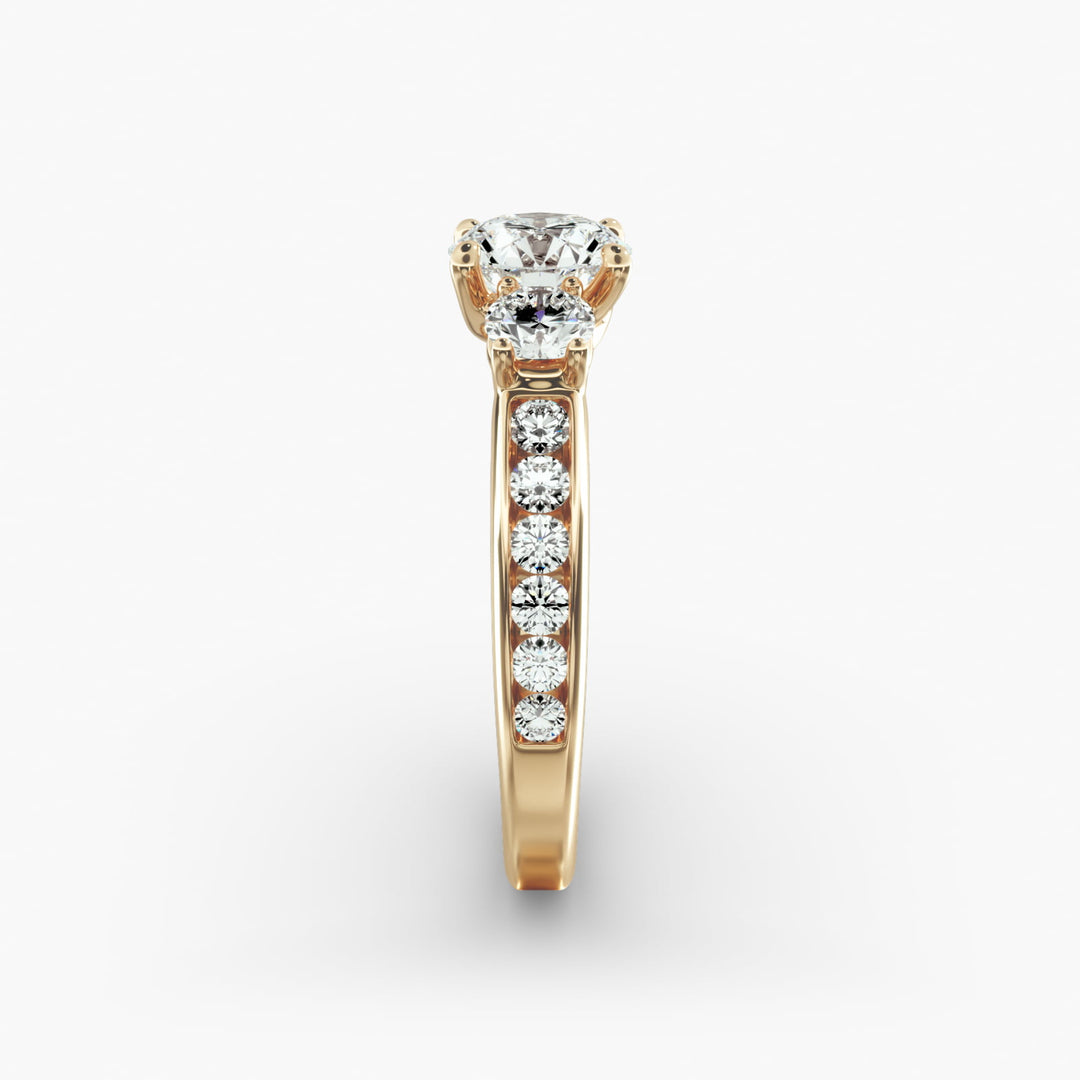 10k Gold Classic Round Cut Solitaire Diamond Engagement Ring