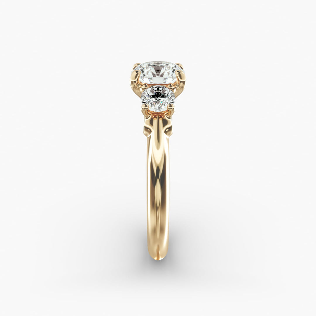 14k Gold Perfect Round Brilliant Cut Solitaire Diamond Engagement Ring