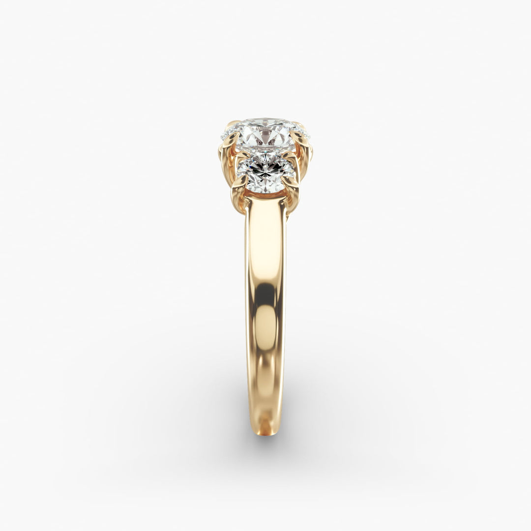10K Gold Round Brilliant Cut Solitaire Diamond Engagement Ring