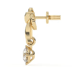 Load image into Gallery viewer, Round Lab Grown Diamond Drop Earrings 0.50 CTW in 10K 14K 18K White Yellow Rose Gold
