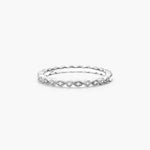 Load image into Gallery viewer, Round Diamond Band Ring – Dainty Stacking Ring with 13 Lab Grown Diamonds
