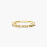 Load image into Gallery viewer, Round Diamond Band Ring – Dainty Stacking Ring with 13 Lab Grown Diamonds
