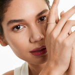 Load image into Gallery viewer, Round Diamond Band Ring – Dainty Stacking Ring with 13 Lab Grown Diamonds
