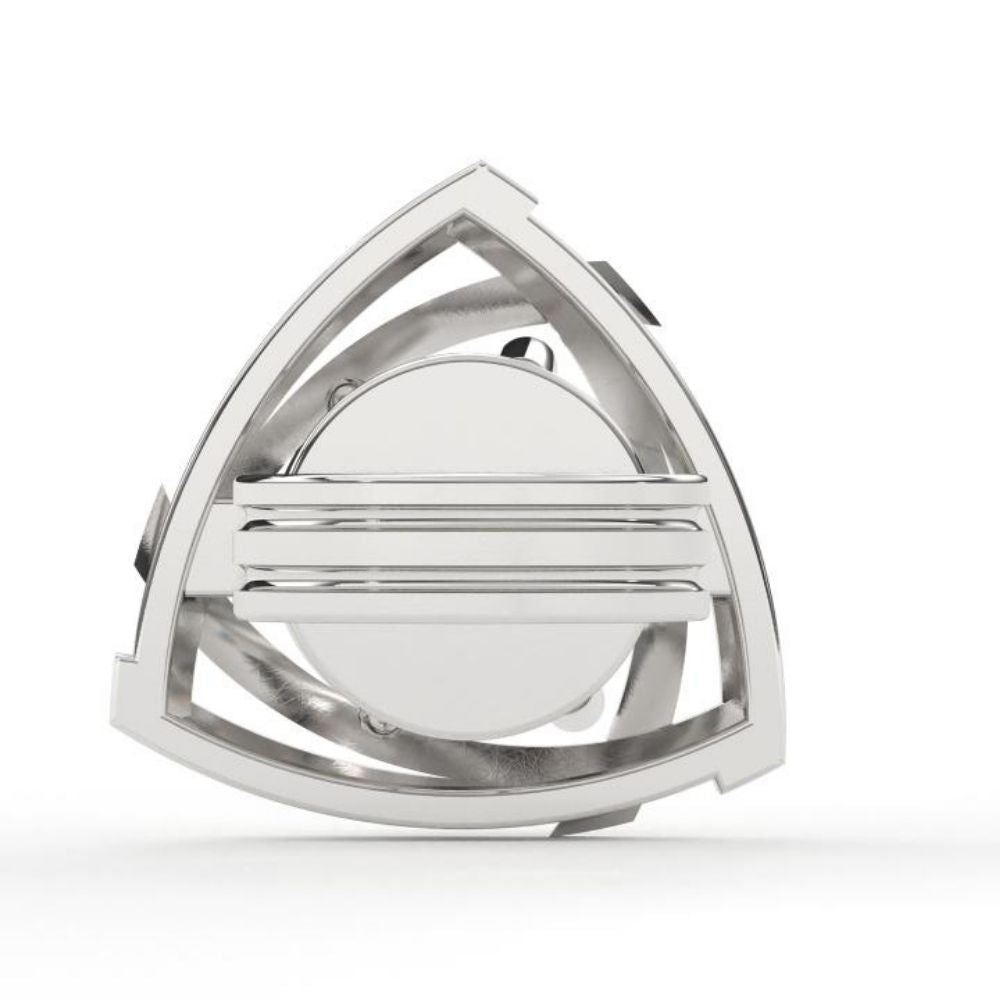 Triangle-Style Round Lab Grown Diamond Earrings 0.94 CTW in 10K 14K 18K White Yellow Rose Gold