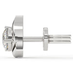 Load image into Gallery viewer, Triangle-Style Round Lab Grown Diamond Earrings 0.94 CTW in 10K 14K 18K White Yellow Rose Gold
