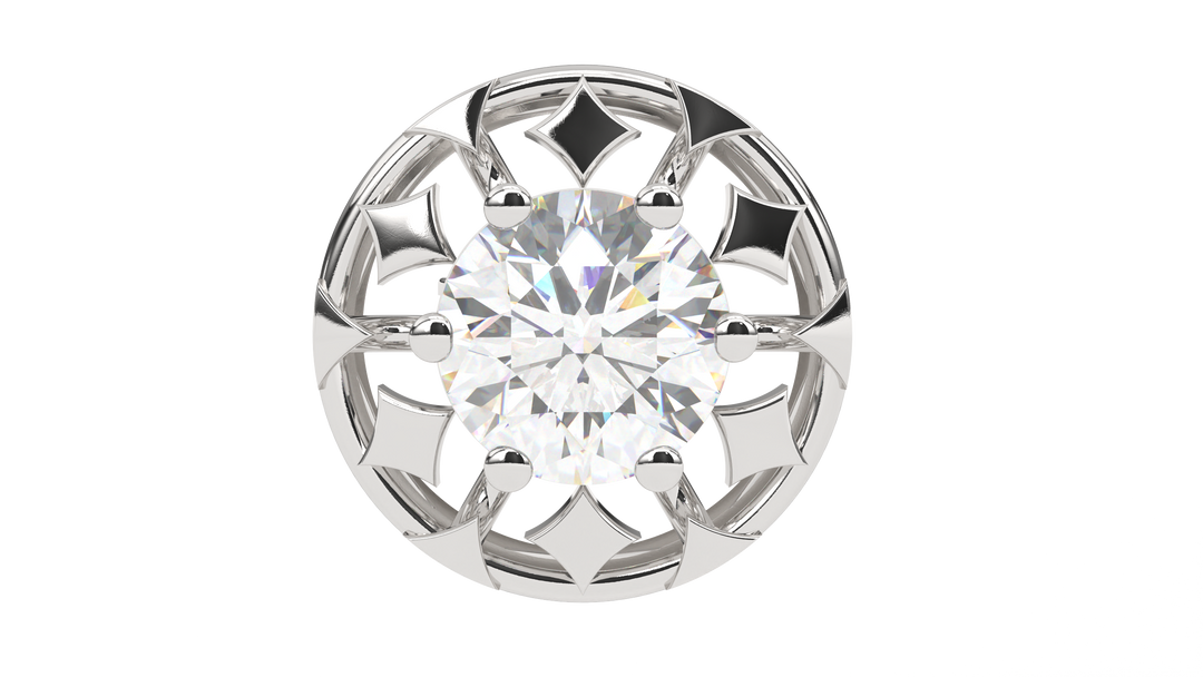 Round Lab Grown Diamond Leaf Earrings 0.66 CTW – 10K 14K 18K White Yellow Rose Gold, IGI Certified