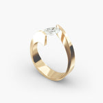 Load image into Gallery viewer, Oval Lab-Grown Diamond Tension Setting Ring – Sleek Modern Style | IGI Certified | 10K/14K/18K Gold
