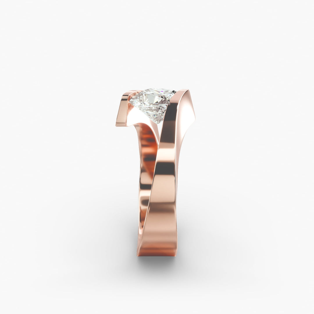Princess Cut Tension Set Lab-Grown Diamond Ring | 0.50–5.00 Carat | IGI Certified | Yellow, White, Rose Gold
