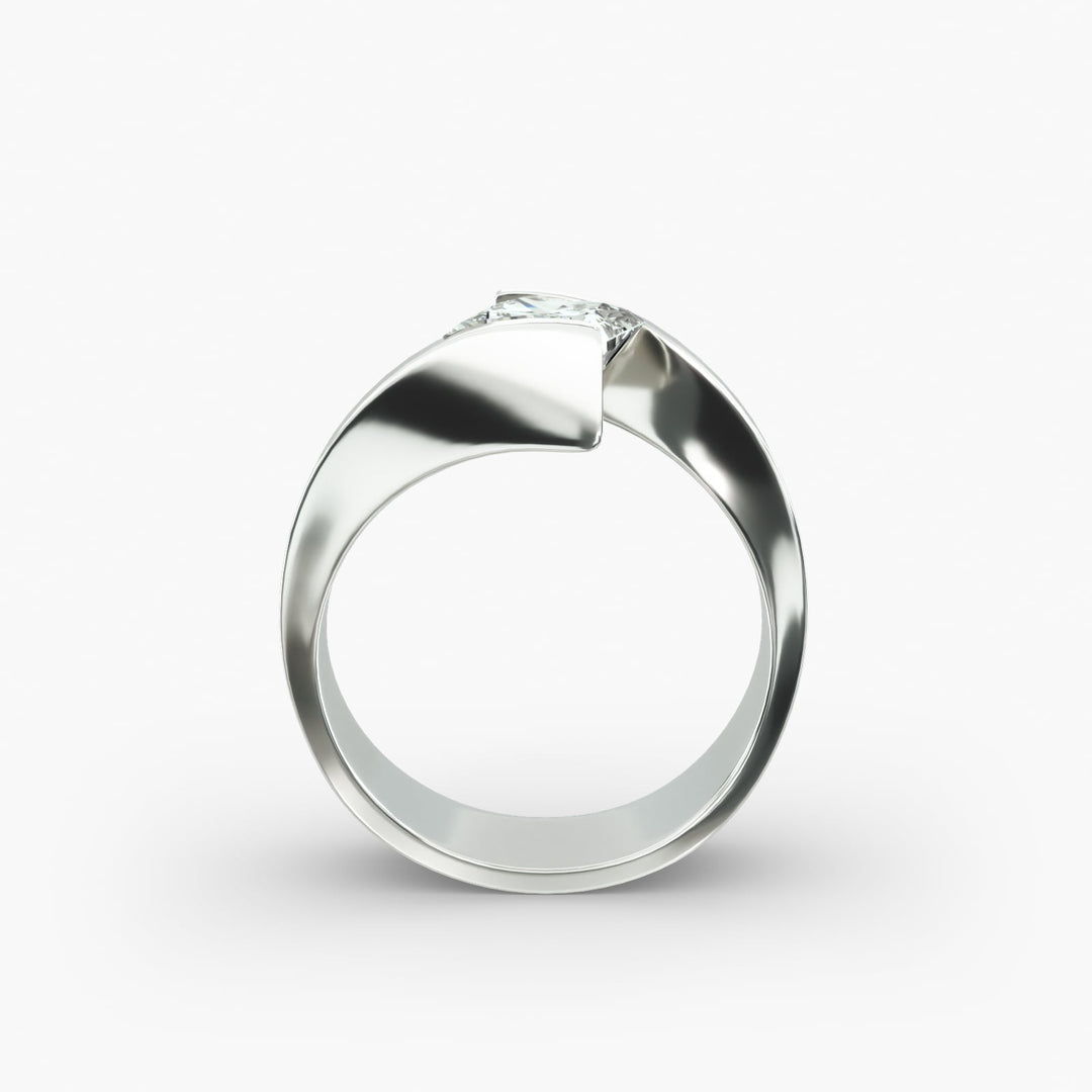 Princess Cut Tension Set Lab-Grown Diamond Ring | 0.50–5.00 Carat | IGI Certified | Yellow, White, Rose Gold