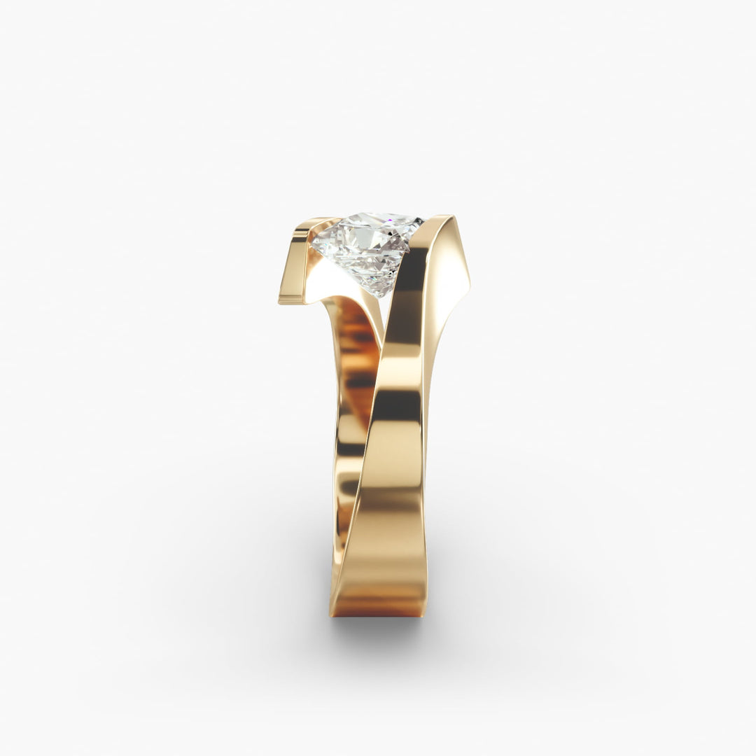 Princess Cut Tension Set Lab-Grown Diamond Ring | 0.50–5.00 Carat | IGI Certified | Yellow, White, Rose Gold