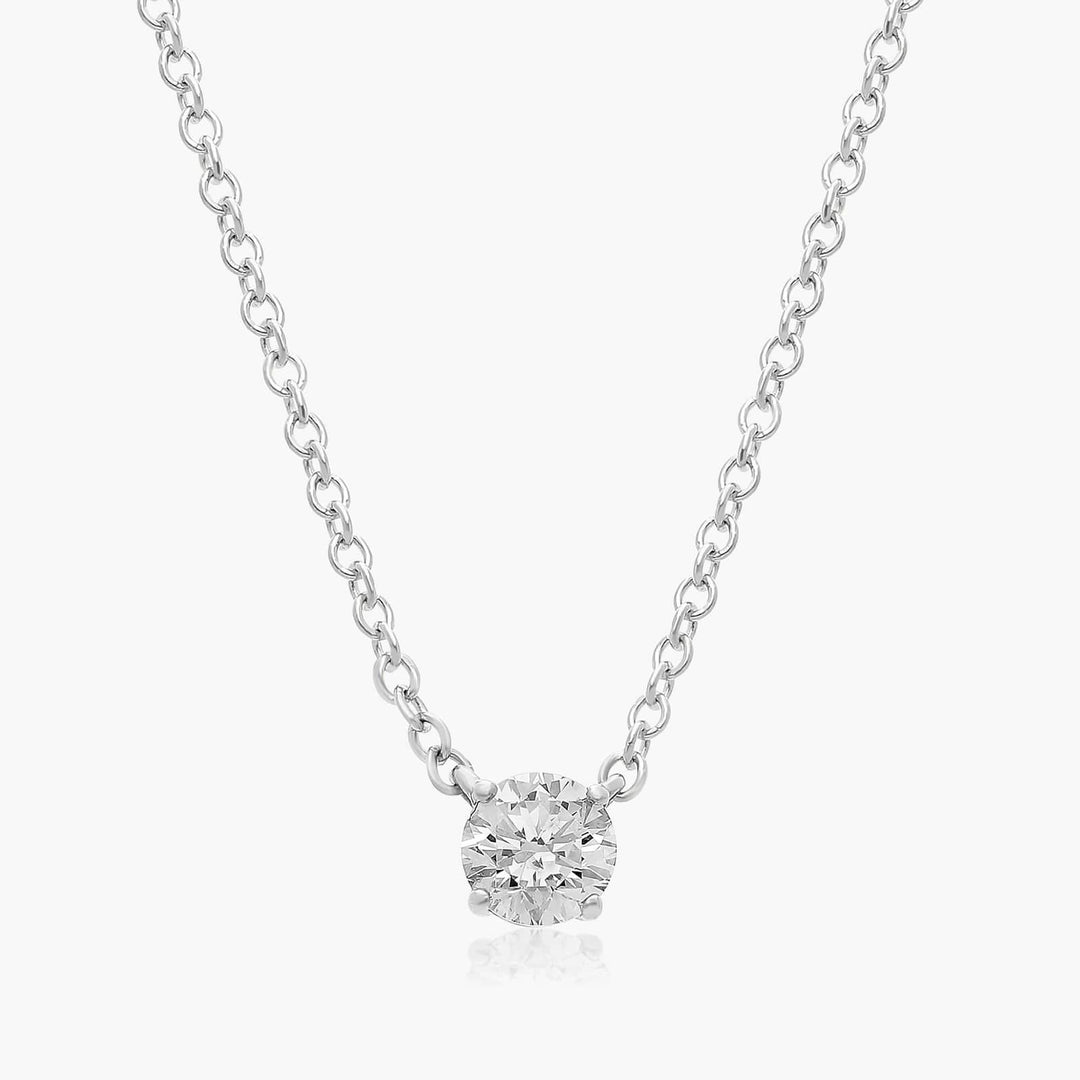 Four Prong Basket Solitaire Lab-Grown Pendant (0.25 to 3.00 CTW - E-F / VVS-VS)