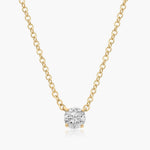 Load image into Gallery viewer, Four Prong Basket Solitaire Lab-Grown Pendant (0.25 to 3.00 CTW - E-F / VVS-VS)