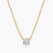 Four Prong Basket Solitaire Lab-Grown Pendant (0.25 to 3.00 CTW - E-F / VVS-VS)