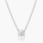 Load image into Gallery viewer, Four Prong Basket Solitaire Lab-Grown Pendant (0.25 to 3.00 CTW - E-F / VVS-VS)