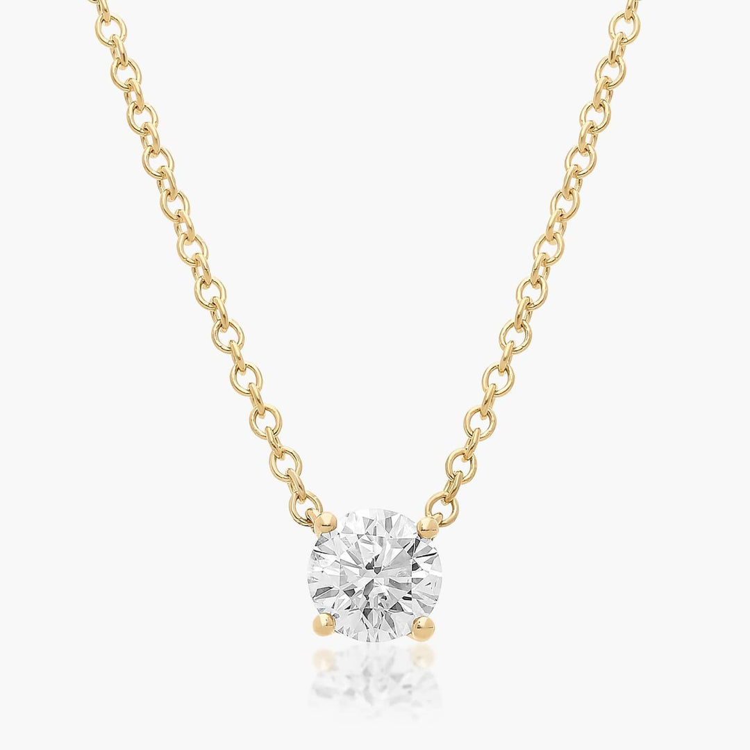 Four Prong Basket Solitaire Lab-Grown Pendant (0.25 to 3.00 CTW - E-F / VVS-VS)