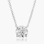 Load image into Gallery viewer, Four Prong Basket Solitaire Lab-Grown Pendant (0.25 to 3.00 CTW - E-F / VVS-VS)