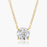 Load image into Gallery viewer, Four Prong Basket Solitaire Lab-Grown Pendant (0.25 to 3.00 CTW - E-F / VVS-VS)