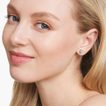 Load image into Gallery viewer, Four-Prong Emerald Cut Lab Grown Diamond Stud Earrings in IGI Certified
