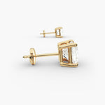 Load image into Gallery viewer, Four-Prong Princess Cut Lab Grown Diamond Stud Earrings
