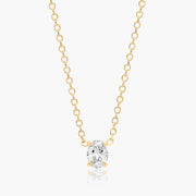 Oval Shape Diamond Solitaire Pendant (0.25 to 3.00 CTW - E-F / VVS-VS)
