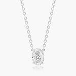 Load image into Gallery viewer, Oval Shape Diamond Solitaire Pendant (0.25 to 3.00 CTW - E-F / VVS-VS)
