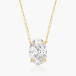 Load image into Gallery viewer, Oval Shape Diamond Solitaire Pendant (0.25 to 3.00 CTW - E-F / VVS-VS)
