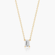 Emerald Cut Lab-Grown Diamond Solitaire Pendant (0.25 to 3.00 CTW - E-F / VVS-VS)