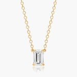 Load image into Gallery viewer, Emerald Cut Lab-Grown Diamond Solitaire Pendant (0.25 to 3.00 CTW - E-F / VVS-VS)
