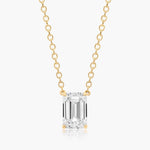 Load image into Gallery viewer, Emerald Cut Lab-Grown Diamond Solitaire Pendant (0.25 to 3.00 CTW - E-F / VVS-VS)
