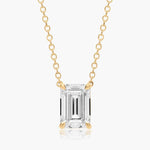 Load image into Gallery viewer, Emerald Cut Lab-Grown Diamond Solitaire Pendant (0.25 to 3.00 CTW - E-F / VVS-VS)

