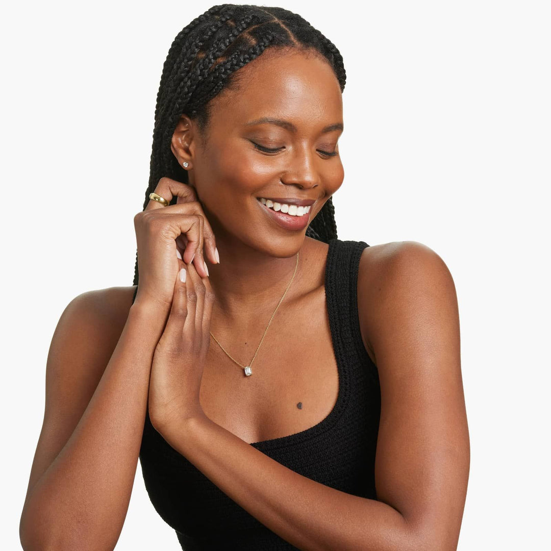 Emerald Cut Lab-Grown Diamond Solitaire Pendant (0.25 to 3.00 CTW - E-F / VVS-VS)