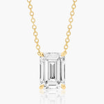 Load image into Gallery viewer, Emerald Cut Lab-Grown Diamond Solitaire Pendant (0.25 to 3.00 CTW - E-F / VVS-VS)
