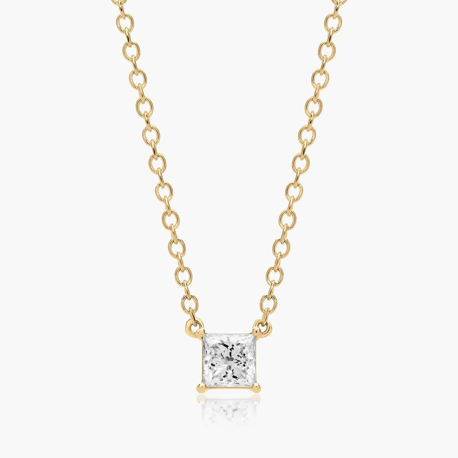 Princess Cut Lab-Grown Diamond Solitaire Pendant (0.25 to 3.00 CTW - E-F / VVS-VS)