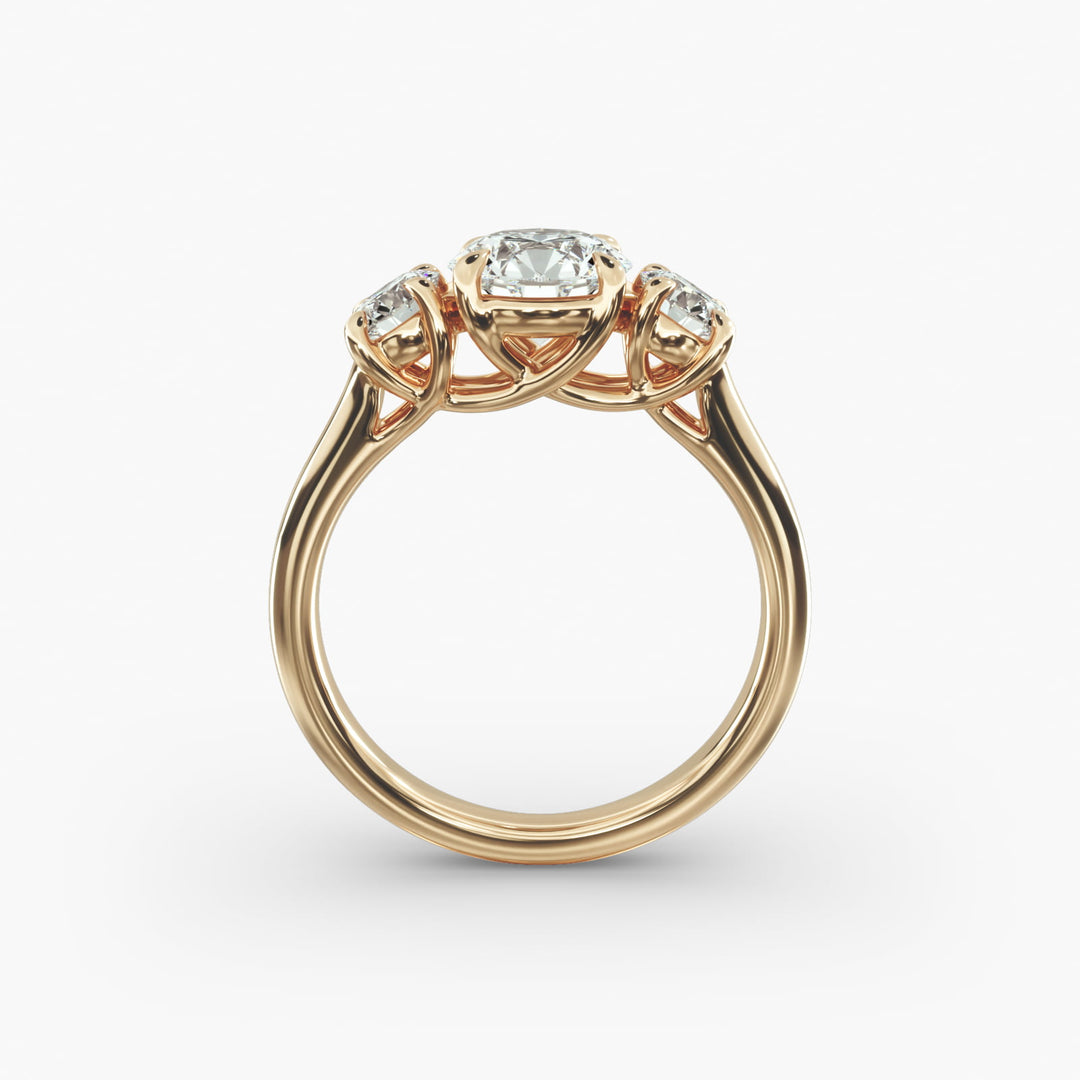 10K Gold Round Brilliant Cut Solitaire Diamond Engagement Ring